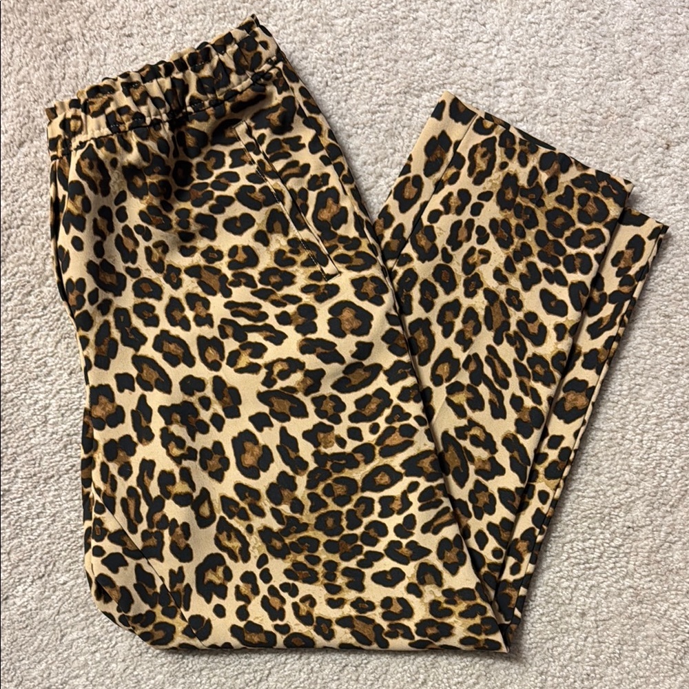 H&M Leopard Print Pull-on Pants